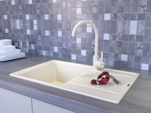 Смеситель для кухни Paulmark HOLSTEIN Ho212063-328 на раковину бежевый - фото 2